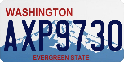 WA license plate AXP9730