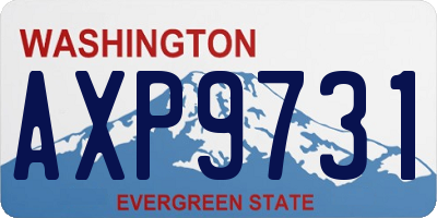 WA license plate AXP9731