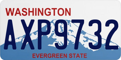 WA license plate AXP9732