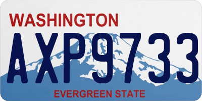 WA license plate AXP9733