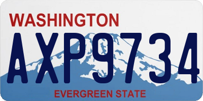 WA license plate AXP9734