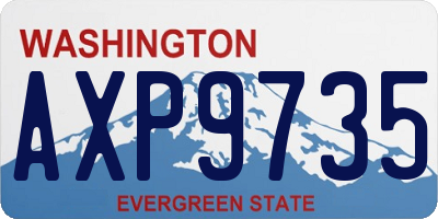 WA license plate AXP9735