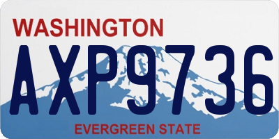 WA license plate AXP9736