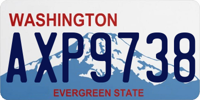 WA license plate AXP9738