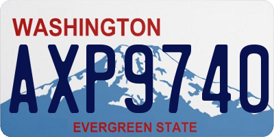WA license plate AXP9740