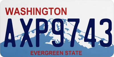 WA license plate AXP9743