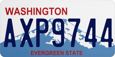 WA license plate AXP9744