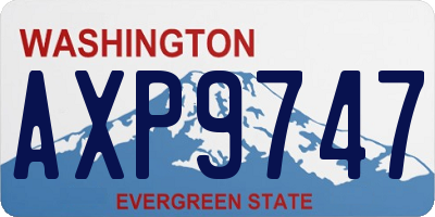 WA license plate AXP9747