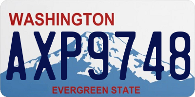 WA license plate AXP9748