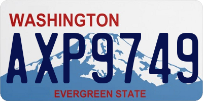 WA license plate AXP9749