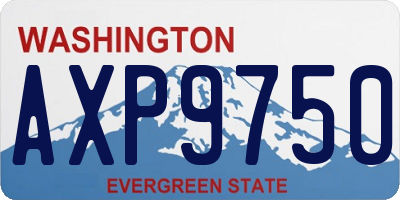 WA license plate AXP9750