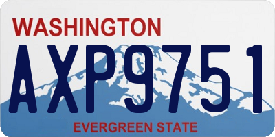 WA license plate AXP9751