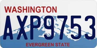 WA license plate AXP9753