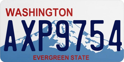 WA license plate AXP9754