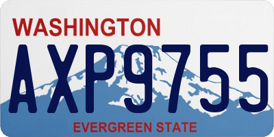 WA license plate AXP9755