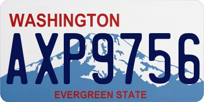 WA license plate AXP9756