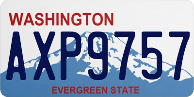 WA license plate AXP9757