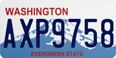 WA license plate AXP9758