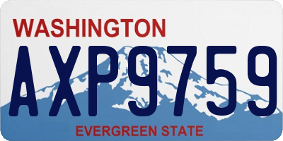 WA license plate AXP9759