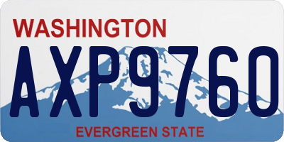 WA license plate AXP9760