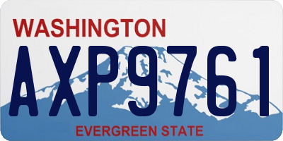 WA license plate AXP9761