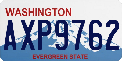 WA license plate AXP9762