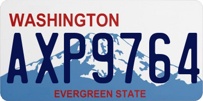 WA license plate AXP9764