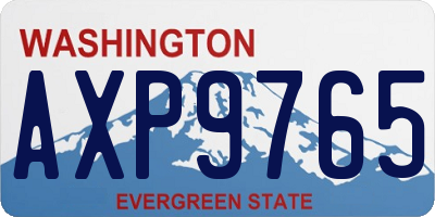 WA license plate AXP9765