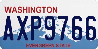 WA license plate AXP9766