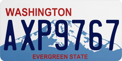 WA license plate AXP9767