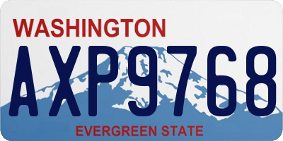 WA license plate AXP9768