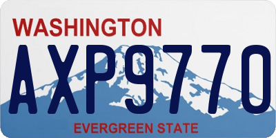 WA license plate AXP9770