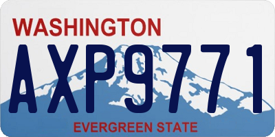 WA license plate AXP9771
