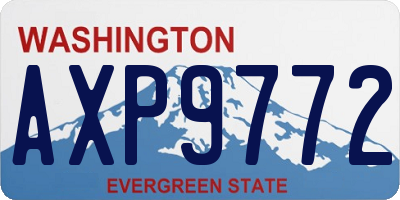 WA license plate AXP9772
