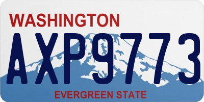 WA license plate AXP9773