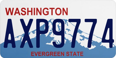 WA license plate AXP9774