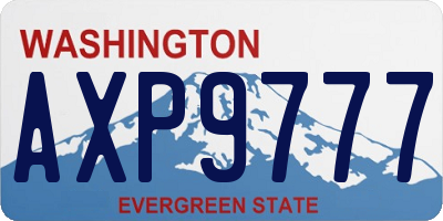 WA license plate AXP9777