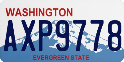 WA license plate AXP9778