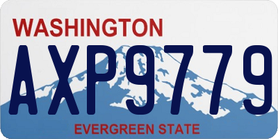 WA license plate AXP9779