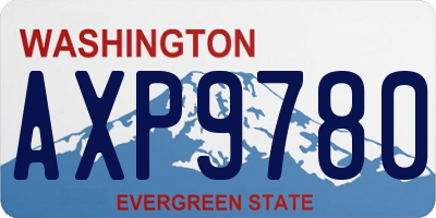 WA license plate AXP9780
