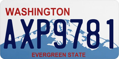 WA license plate AXP9781