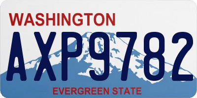 WA license plate AXP9782