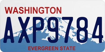 WA license plate AXP9784