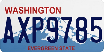 WA license plate AXP9785