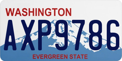 WA license plate AXP9786