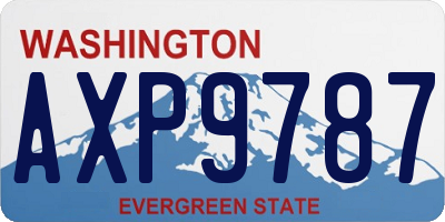 WA license plate AXP9787