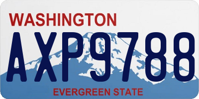 WA license plate AXP9788