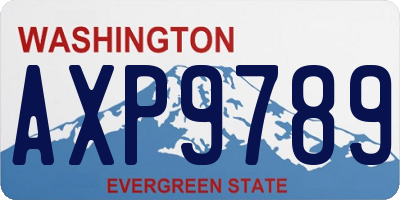 WA license plate AXP9789