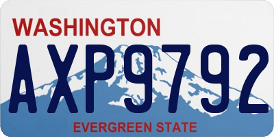 WA license plate AXP9792