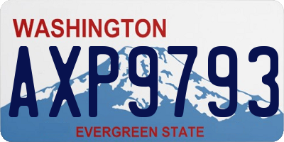 WA license plate AXP9793